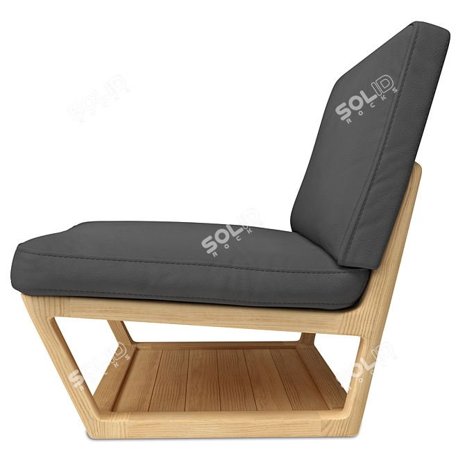 Elegant Leia Bosc Chair: Woodwork Masterpiece 3D model image 3