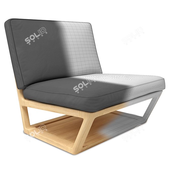 Elegant Leia Bosc Chair: Woodwork Masterpiece 3D model image 5