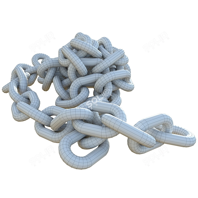 Rustproof Chain with 51 Links 3D model image 4