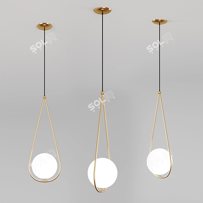 Industrial Corda Pendant Lamp 3D model image 1