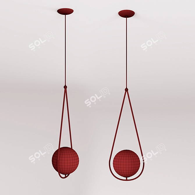 Industrial Corda Pendant Lamp 3D model image 3