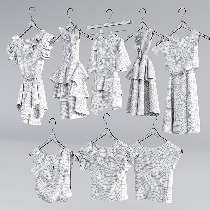 Kids' Fashion Bundle: 306,694 Polys, 329,150 Verts 3D model image 4