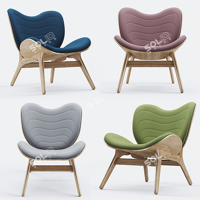 UMAGE Conversation Chair | Versatile & Stylish 3D model image 1