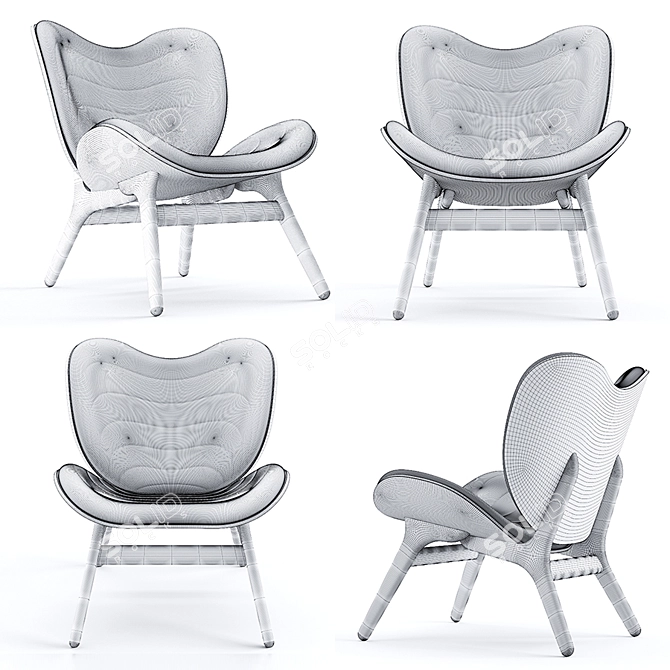 UMAGE Conversation Chair | Versatile & Stylish 3D model image 5