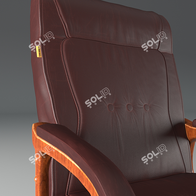 Luxury Leather Chairman Chair 3D model image 3