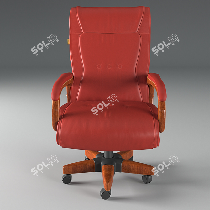 Luxury Leather Chairman Chair 3D model image 4