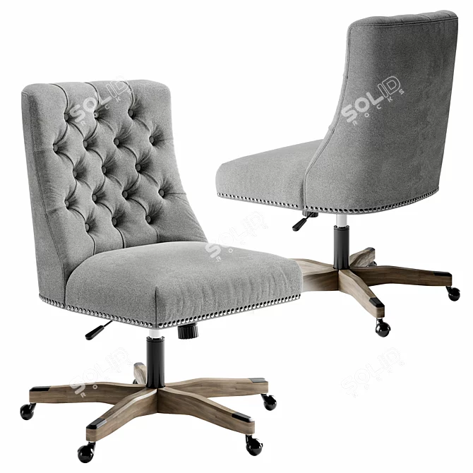 Elevate Your Office: Gray Honor Chair 3D model image 1