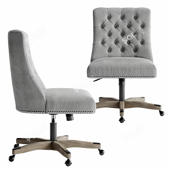 Elevate Your Office: Gray Honor Chair 3D model image 2