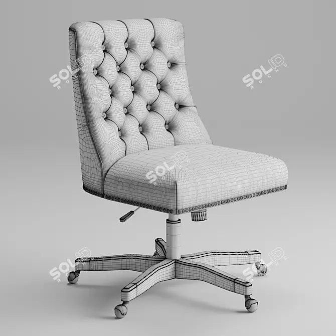 Elevate Your Office: Gray Honor Chair 3D model image 4