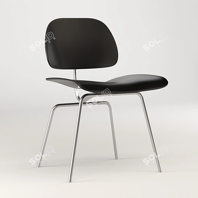 Revamped Eames DCM Chair 3D model image 1