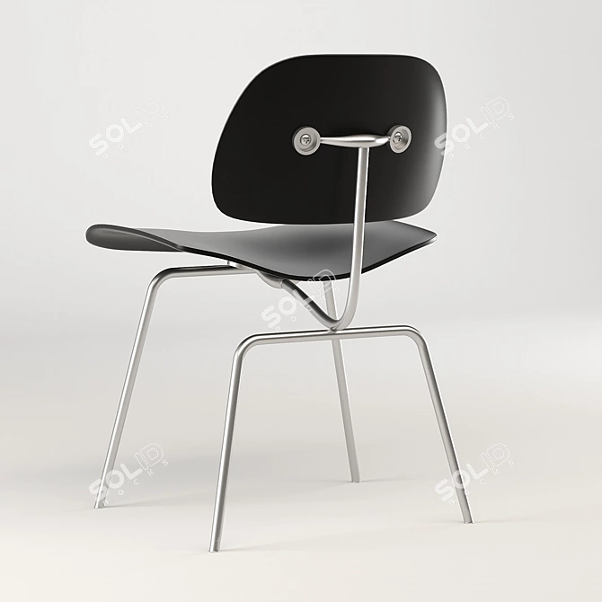 Revamped Eames DCM Chair 3D model image 2