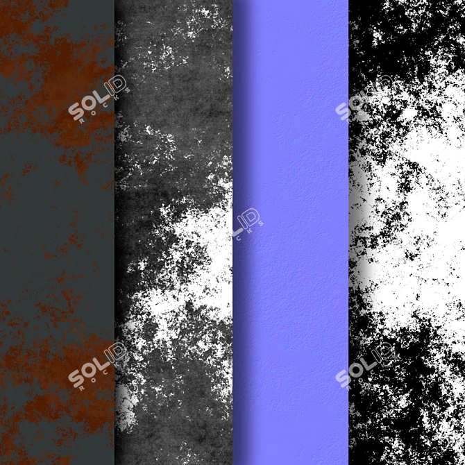 Seamless Black Metal Texture 3D model image 2