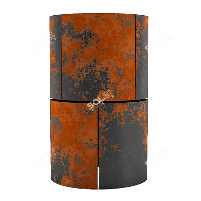 Seamless Black Metal Texture 3D model image 3