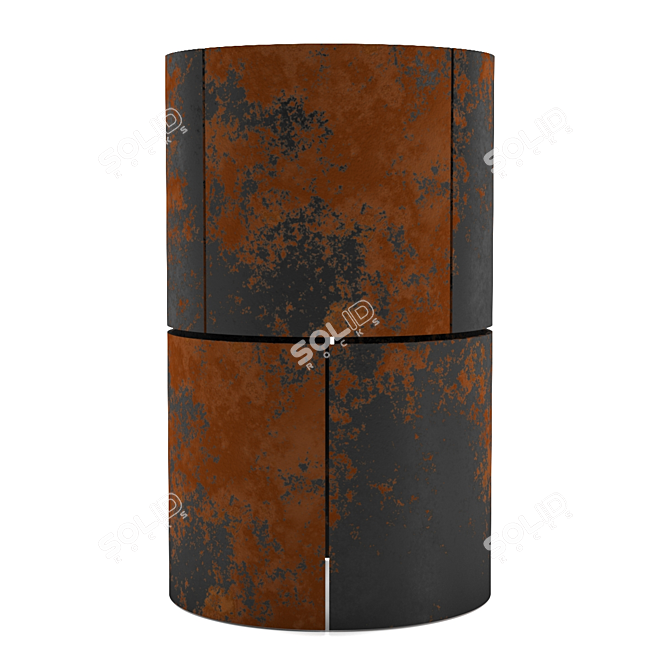 Seamless Black Metal Texture 3D model image 4