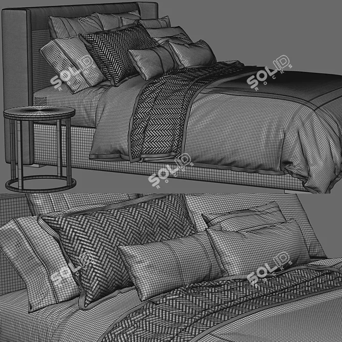 RH Lawson Bed - Stylish and Elegant Furniture 3D model image 5