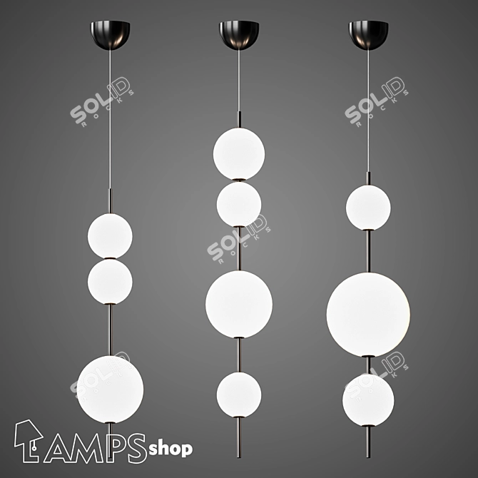 Elegant Chaplet Chandelier: Perfect Lighting Solution 3D model image 1