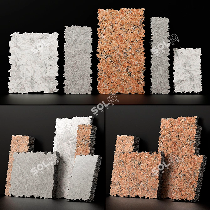 Luxury Marble Slab - High Quality 3D Texture 3D model image 1