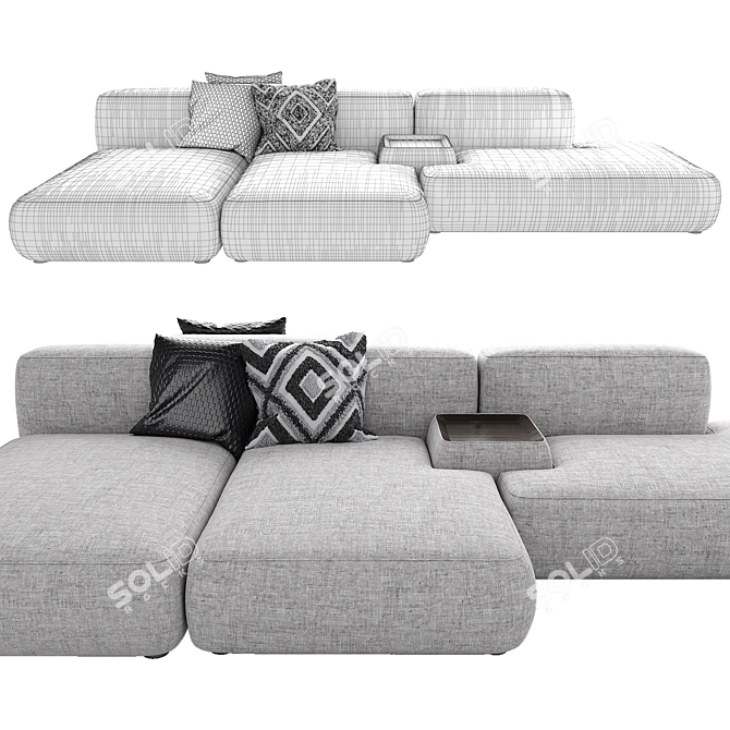 Premium 3D Sofa Model: Detailed & Rendered in V-Ray 3D model image 3