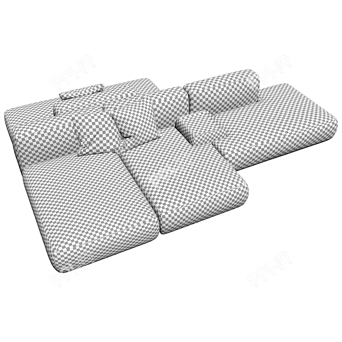 Premium 3D Sofa Model: Detailed & Rendered in V-Ray 3D model image 4
