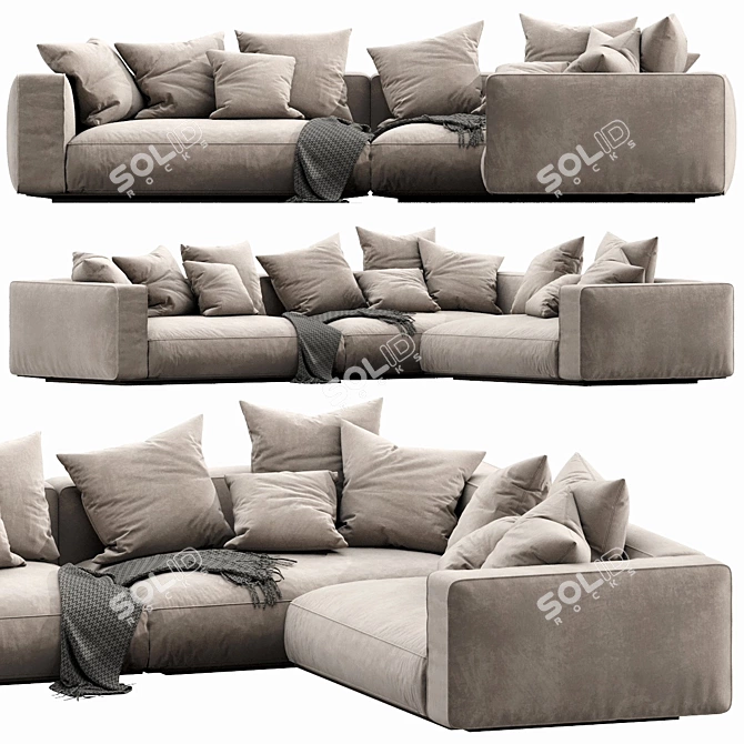 Elegant Flexform Grandemare Sectional 3D model image 1