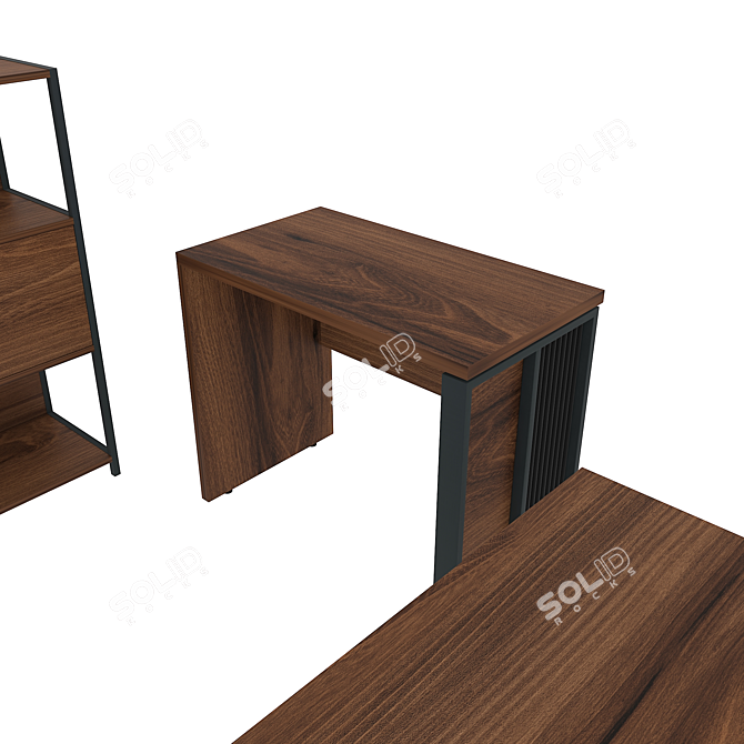 PRETO Executive Table Set 3D model image 3