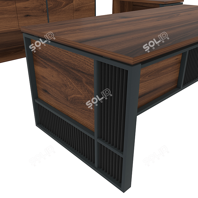 PRETO Executive Table Set 3D model image 4