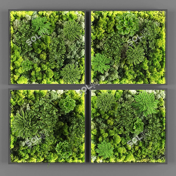 Eco-Vert: Stylish Vertical Garden 3D model image 1