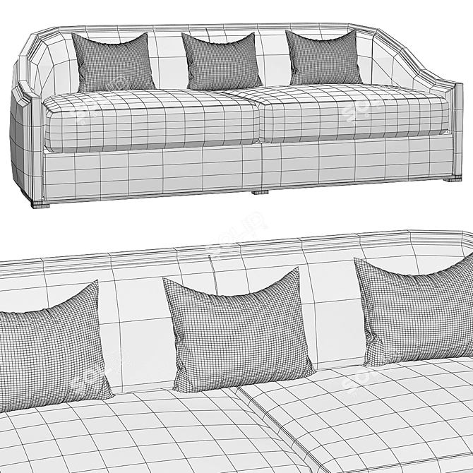 Elegant Comfort: Blainey North Sofa 3D model image 2