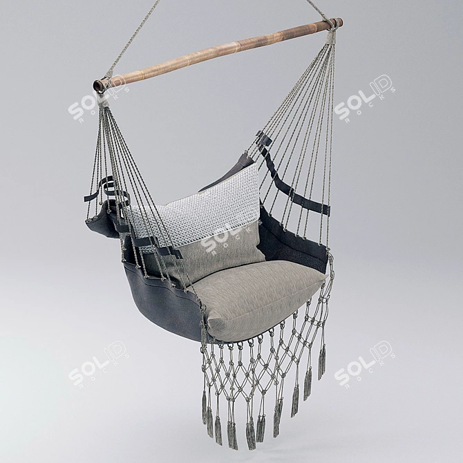 Swing Lounger: Dark & Light Color Options 3D model image 4