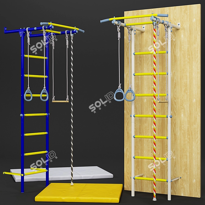 ROMANA_S1 Swedish Wall Fitness Unit 3D model image 1