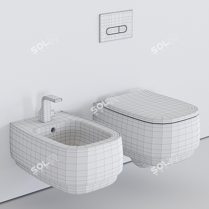 Modern Flag Wall-Hung WC 3D model image 5