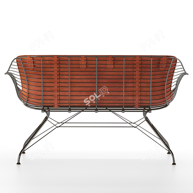 Modern Wire Lounge Sofa 3D model image 2