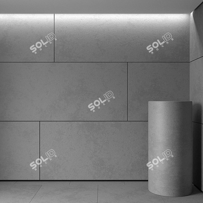 Seamless Concrete Texture Pack 3D model image 1