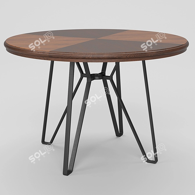 Elegant Dining Table Set 3D model image 3