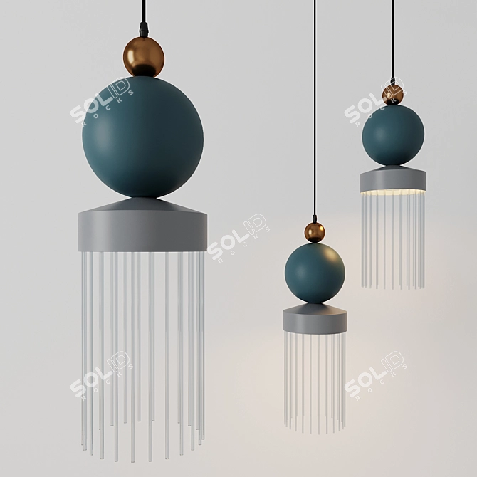 Quri Pendant Light: Elegant and Adjustable 3D model image 2