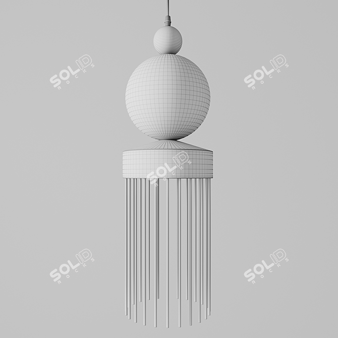 Quri Pendant Light: Elegant and Adjustable 3D model image 3