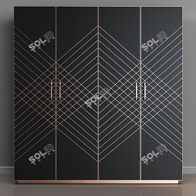 Modern Wooden Cabinet Furniture 3D model image 1