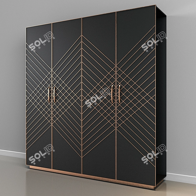 Modern Wooden Cabinet Furniture 3D model image 3