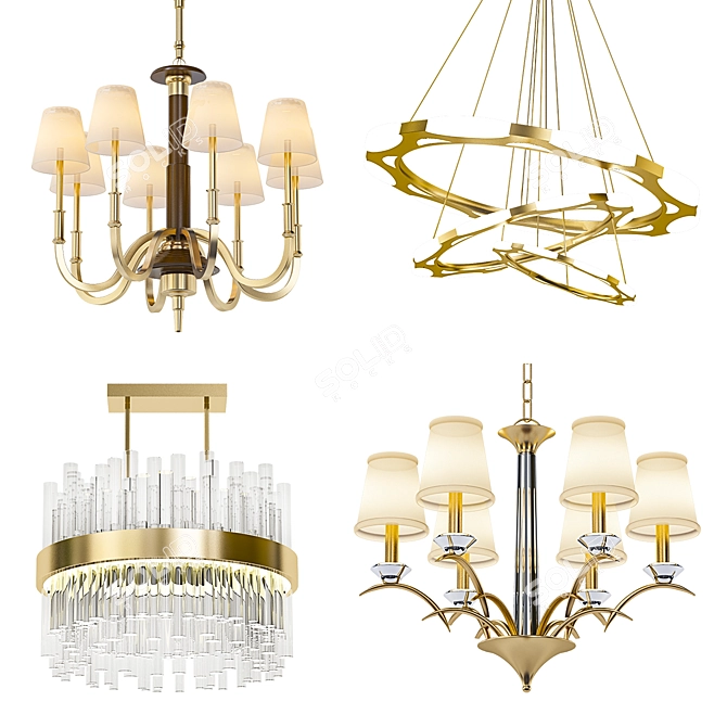 Modern Chandeliers Collection 3D model image 1