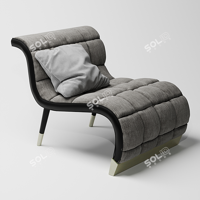 Ferre Bonnie_2: Elegant Armchair with Bronze Accent 3D model image 3