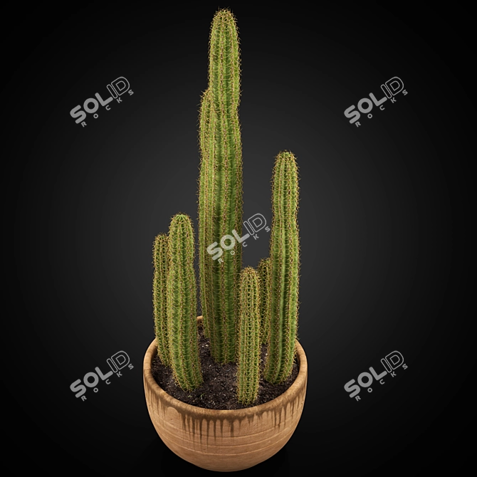 Botanical Oasis: 255 Exquisite Greens 3D model image 2