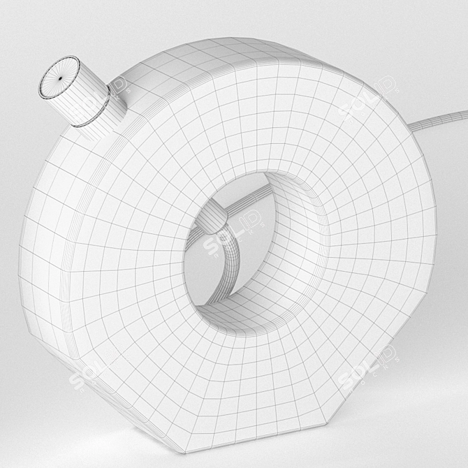 Elegant Portoro Marble Table Lamp 3D model image 4