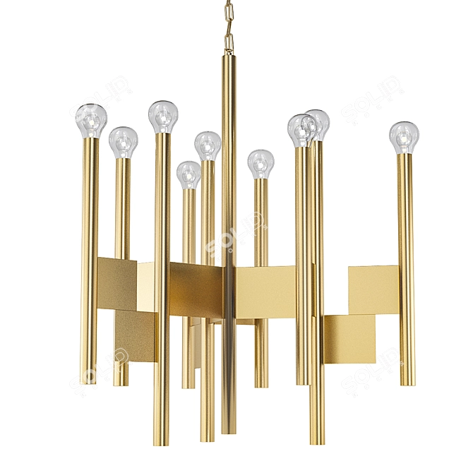 Modern Chandelier Collection: Set of 3 3D model image 2