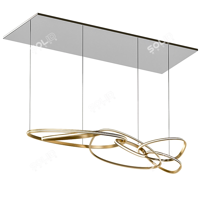 Modern Chandelier Collection: Set of 3 3D model image 3
