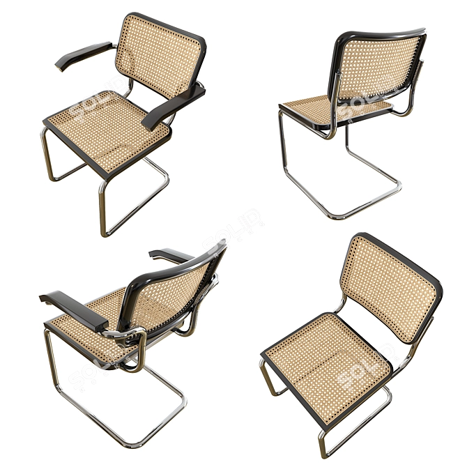 Modern Knoll Cesca Chair 3D model image 1