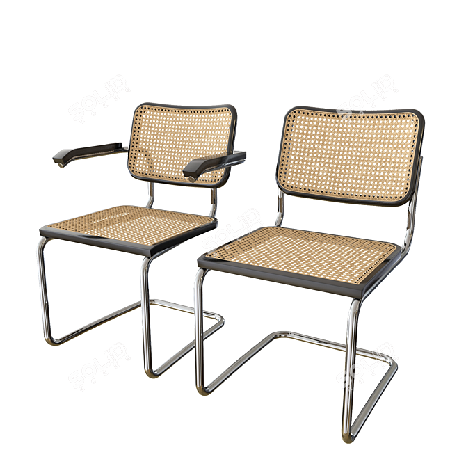 Modern Knoll Cesca Chair 3D model image 2