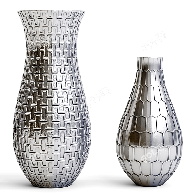 Elegant Vase Set 3D model image 2
