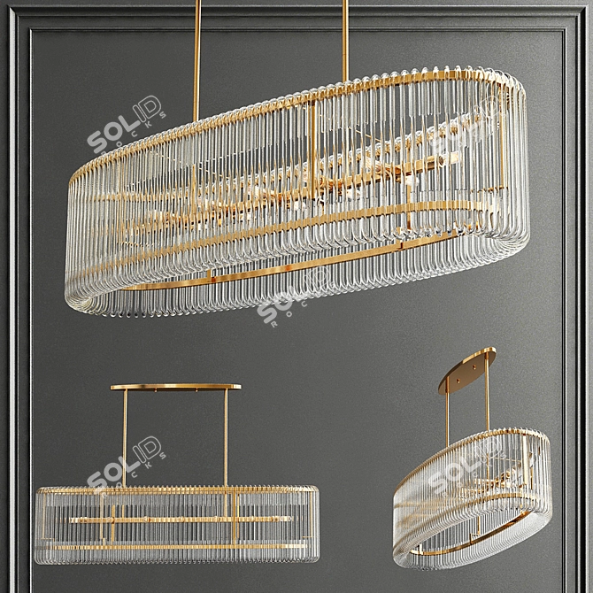 Elegant Arteriors Chandler Chandelier 3D model image 1