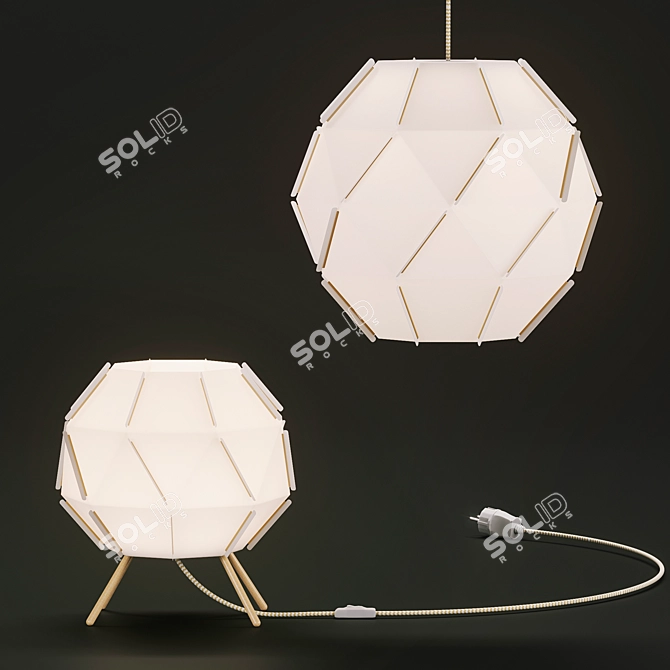 Cozy Glow: Ikea Sjopenna Table Lamp 3D model image 1