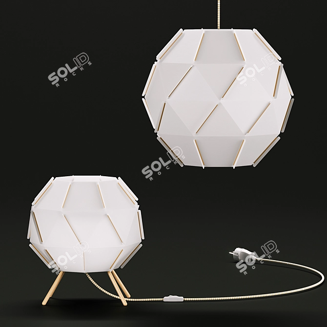 Cozy Glow: Ikea Sjopenna Table Lamp 3D model image 2